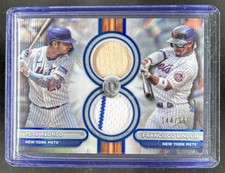 2024 Topps Tribute Pete Alonso Francisco Lindor Dual Player Jersey Blue #/150