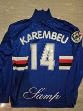 maglia calcio sampdoria asics 1996 1997 karembeu match worn
