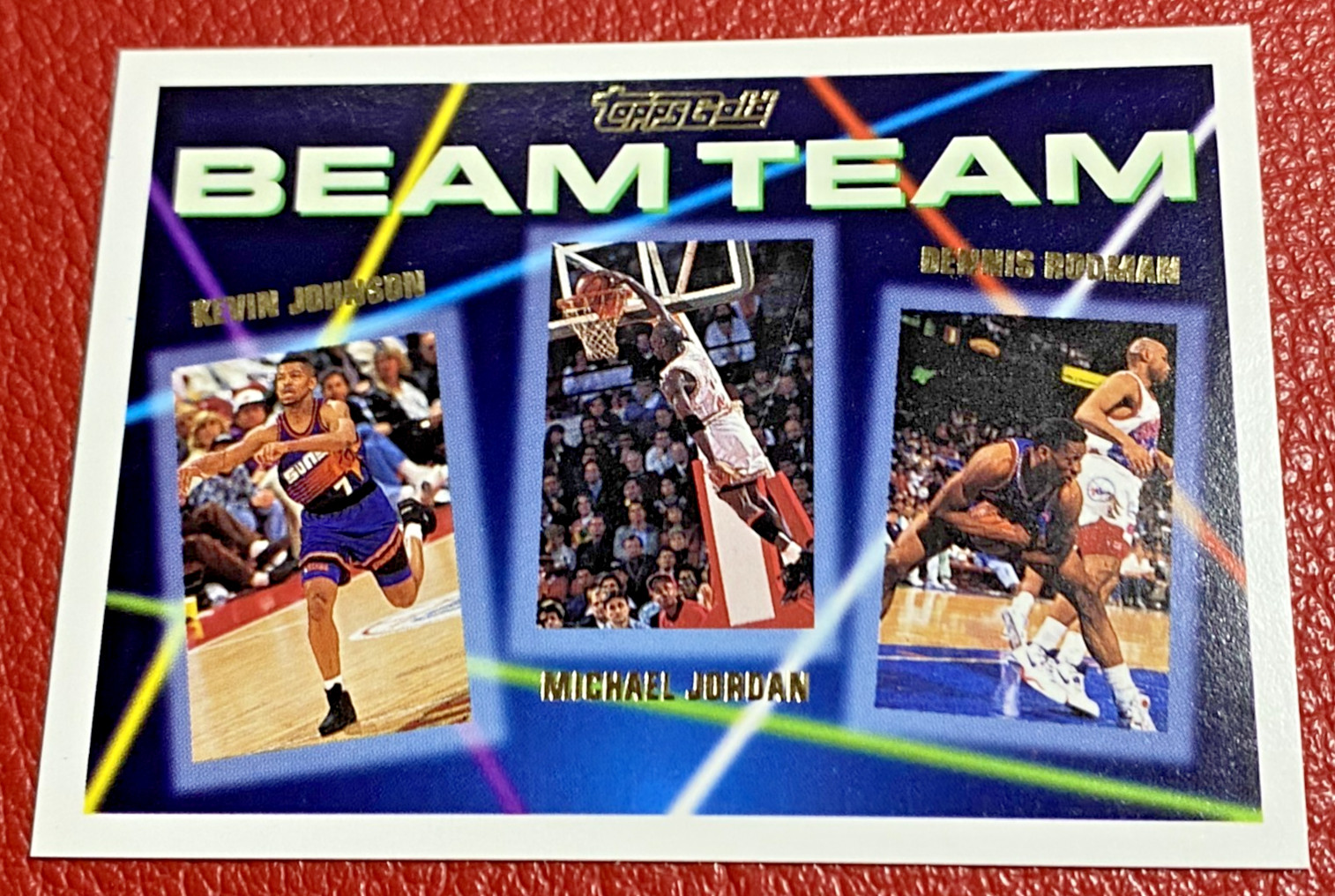 1992-93 TOPPS BEAM TEAM TOPPS GOLD MICHAEL JORDAN DENNIS RODMAN JOHNSON RARE