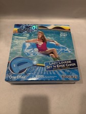 Bestway H2OGO 43118E Blue Lazy Lounge Sit 'n Ease Inflatable Pool Chair
