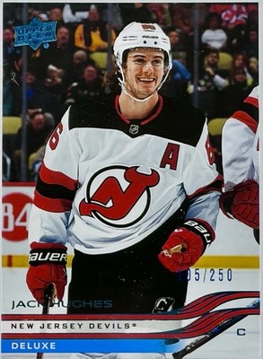 Jack Hughes 2026 Upper Deck Blue Deluxe /250 New Jersey Devils