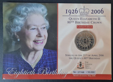Queen Elizabeth 80th birthday Crown Coin 1926-2006 Limited Edition