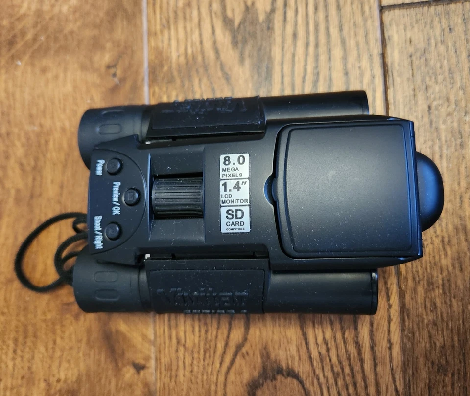 威达VIV-CV-1225V800万像素二合一双筒望远镜和数码相机黑色和800万像素SD — 第 3/4 张图片