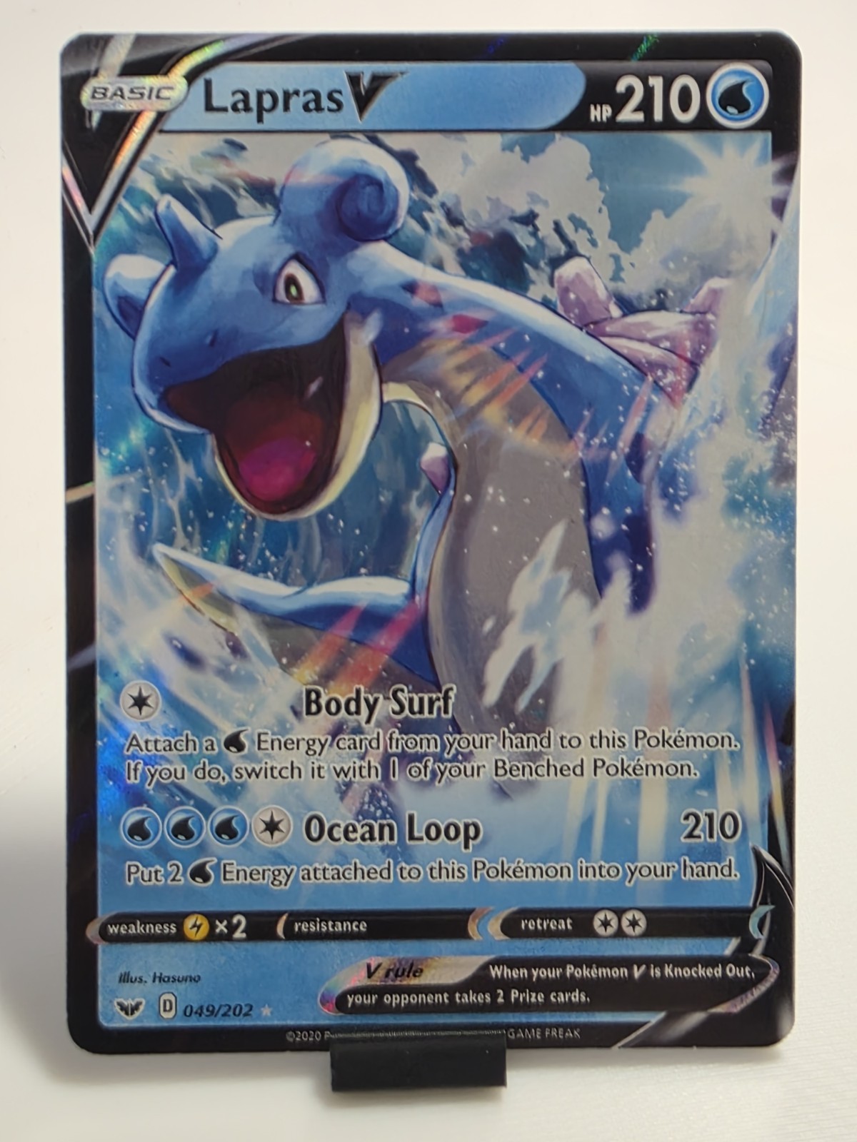 Lapras V - 049/202 Ultra Rare Sword & Shield Base Set Pokemon TCG HP