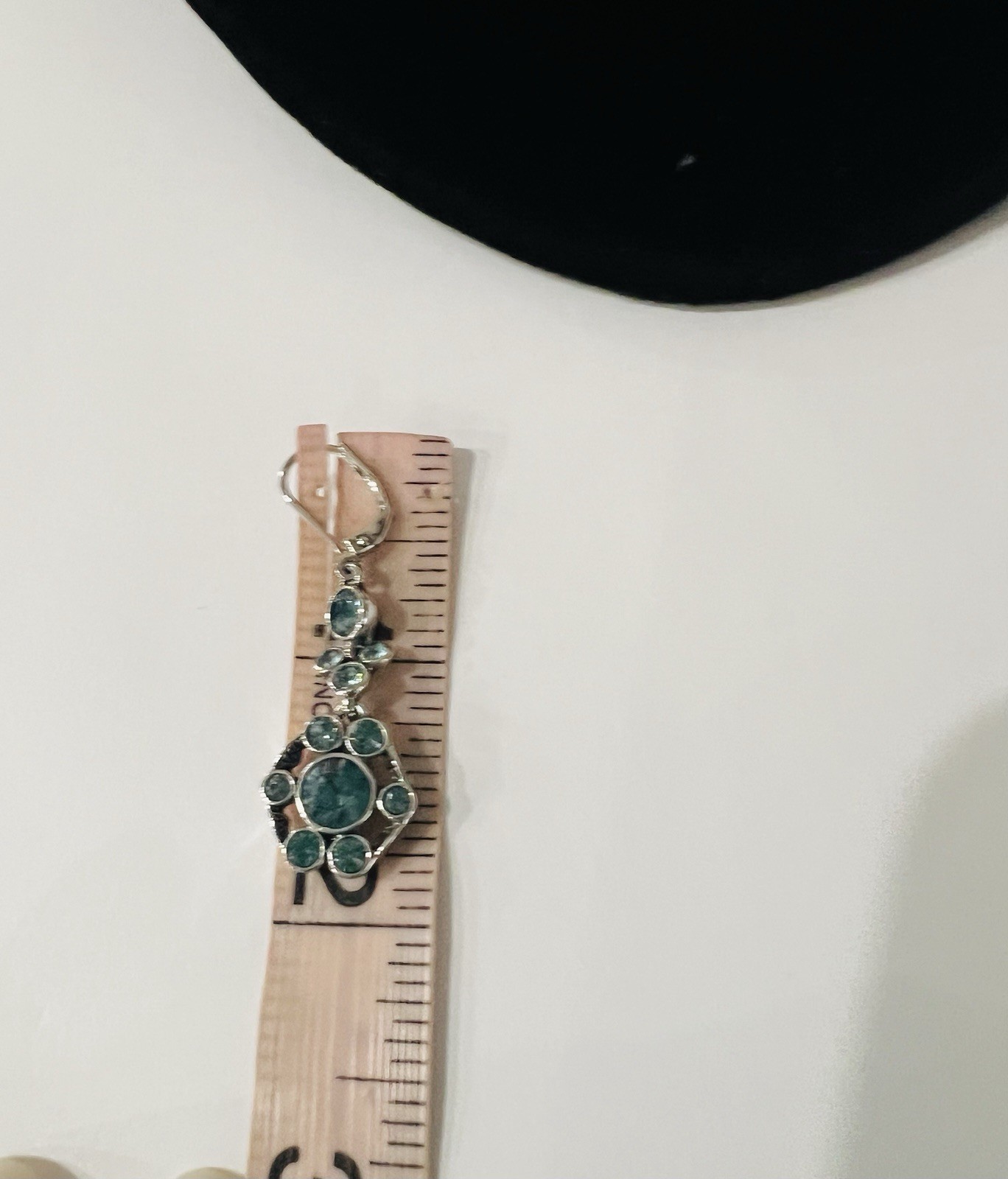 Givenchy Signed Blue Dangling Crystal Pierced Ear… - image 7