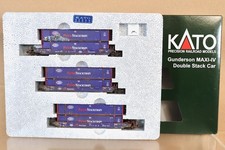 KATO 106-6165 N WEATHERED PACER GUNDERSON MAXI-IV DOUBLE STACK CONTAINER CAR on