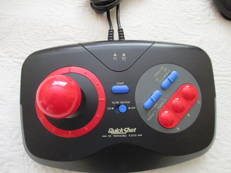 3 Controladores Quickshot Sega Genesis - Modelos QS-162 QS-135 QS-181 - PROBADOS Foto 2 de 4
