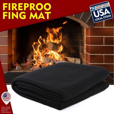 Fireproof Fireplace Mat 100cm*100cm Fire Resistant Hearth Rug Pad For Wood Stove