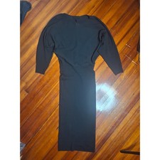 ZARA KNIT Backless Batwing Midi Knit Dress, Black, Size Small
