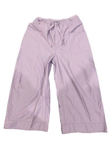 Free People Movement Fresh Start Pants Purple Drawstring Wide Leg Crop Large