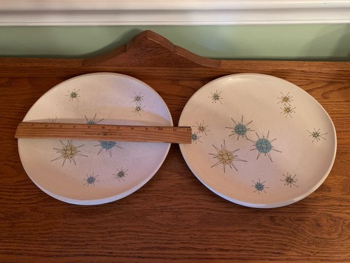 2 MCM Franciscan Starburst 10 3/4” Dinner Plates