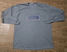 Seinfeld Kramer ASSMAN New York License Plate Graphic Long Sleeve T Shirt XL