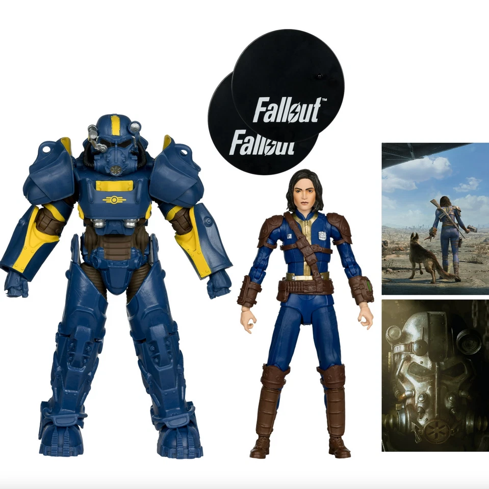 McFarlane Toys - Fallout 4 - 7" T-60 Vault Tec & Sole Survivor Action Figure 2-P - Image 2 of 4
