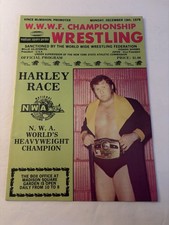 Vintage WWWF Championship Wrestling December 18, 1978 Magazine Harley Race