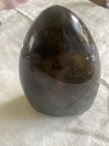Lg Labradorite Stone Paperweight- Natural Polished Vibrant Blue & Gold 195g (R2 - Picture 7 of 15
