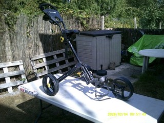 i cart duo 3 wheel golf trolley ...black