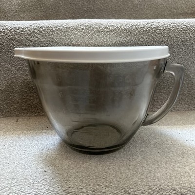 The Pampered Chef Glas Teigschüssel 2 Liter klar Messkanne mit Kunststoffdeckel