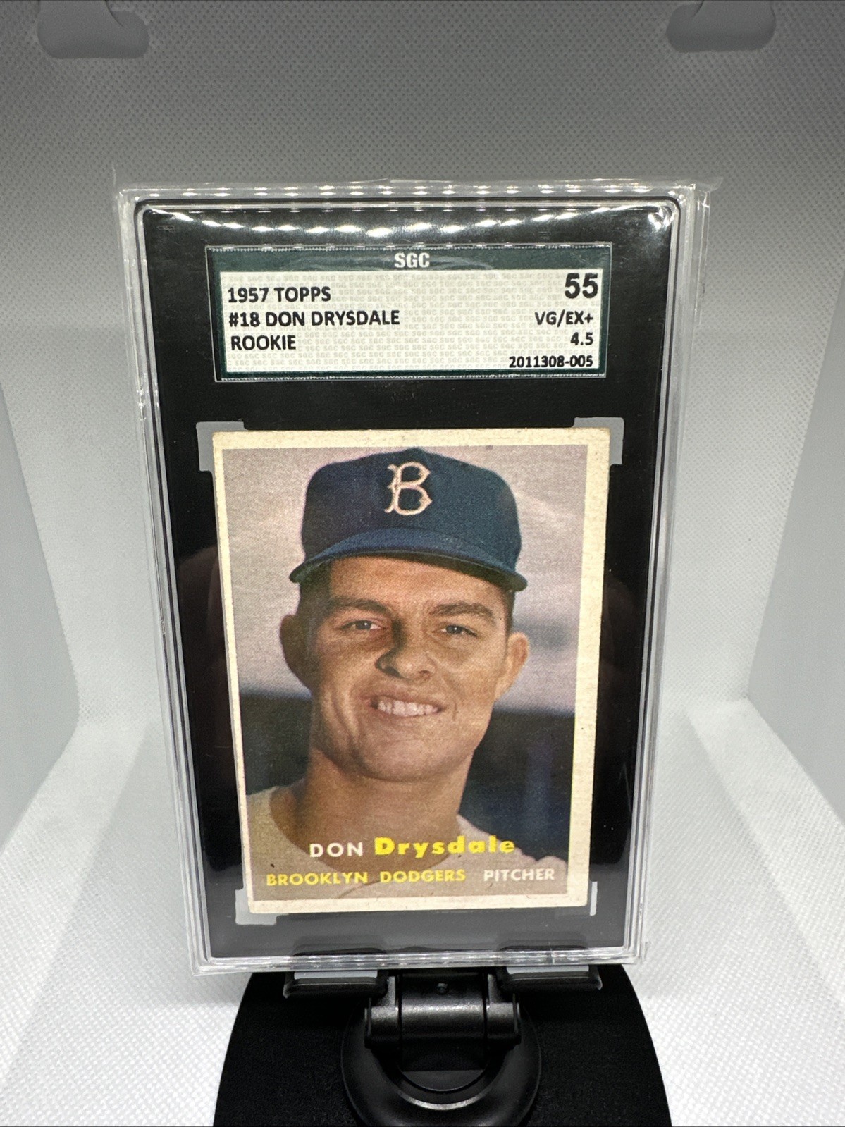 1957 Topps - Don Drysdale #18 (RC) SGC 4.5