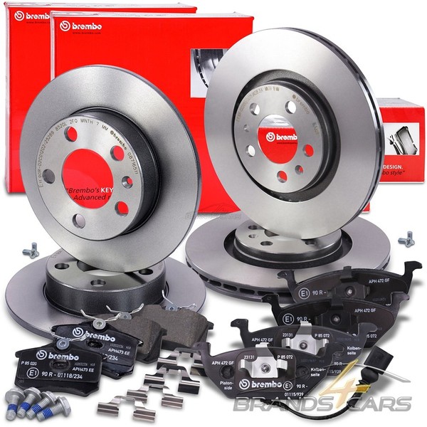 Brembo Bremsscheiben +BelÄGe Vorne+Hinten FÜR Audi A3 Seat Leon Skoda VW Golf 4-image