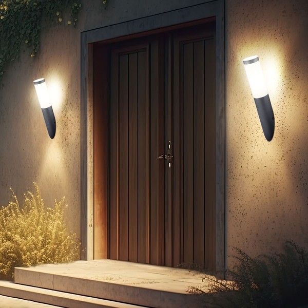 Wandlampe AußEn Wandleuchte Gartenlampe Edelstahl Fassadenleuchte Led 2Er Set-image