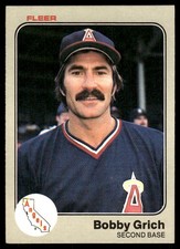 Bobby Grich 1983 Fleer #91 California Angels MLB READ FREE SHIPPING AutographDen