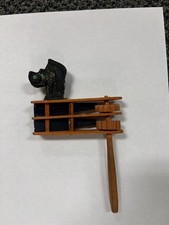 1920's German Compostion Black Cat Noise Maker Wooden Ratchet Halloween