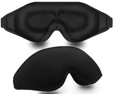 Sleep Mask, 3D Deep Contoured Eye Covers for 1 Count Pack of 1 , Black