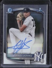 2025 Bowman Chrome Carlos Lagrange Auto Autograph RC Rookie