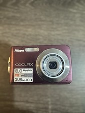 Nikon Coolpix S210 Plum / Purple Parts Or Repair Turns On READ DESC