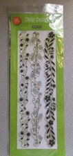 NIP Clear Design Hero Arts Branch Leaf Cling Stamps 12" x 1"