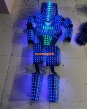 LED Robot Cosplay Glowing Costume Outfits Party Show Night Lights Clothing Suit