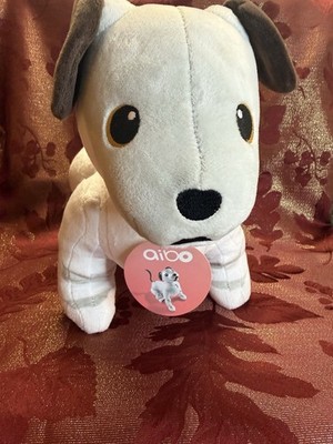 Aibo Robot Dog Plush Stuffie Brown Eyes Large 12  Sony Taito 