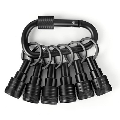 Upgraded 6PCS Bit Holders Keychain, 1/4 Inch Hex Shank Bit Holders, Quick-Change
