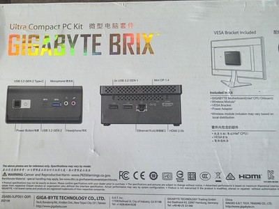 GigaByte Brix GB-BMPD.6005 120GB HDD, 4GB RAM, WIFI 