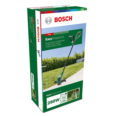 BOSH Elektro Rasentrimmer EasyGrassCut 26 (280 Watt, Schnittdurchmesser 26 cm,