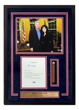 Bill Clinton Signed Framed White House Letter Monica Lewinsky w/ Prop Cigar JSA