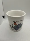Vtg Fiesta Fiestaware Coffee Cup Mug Dancing Lady Woman White Multi Colorful
