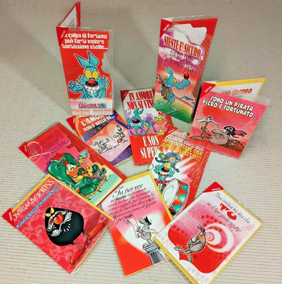 LOT OF 10 LOVE LUPO ALBERTO INCELOPHANATE CARDS NEW COLLECTIBLE