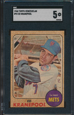 1968 Venezuela Topps Venezuelan Ed Kranepool #92 New York Mets SGC 5