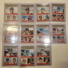 1970 Topps '69 Baseball Leaders - Lot of 11 cards: NL HR, NL ERA, AL HR, NL RBI