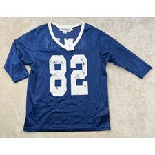 Project Social T Topshop Harlem 82 Mesh Football Jersey Navy Blue USA Made XS