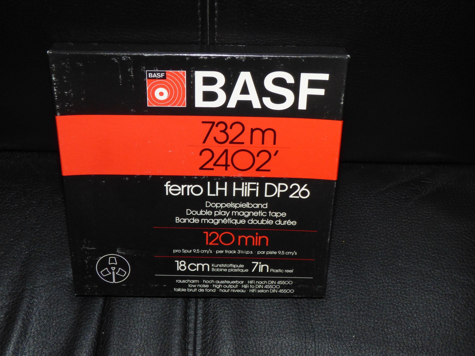 BASF ferro LH hifi DP 26 732m 18cm reel to reel Tape double 