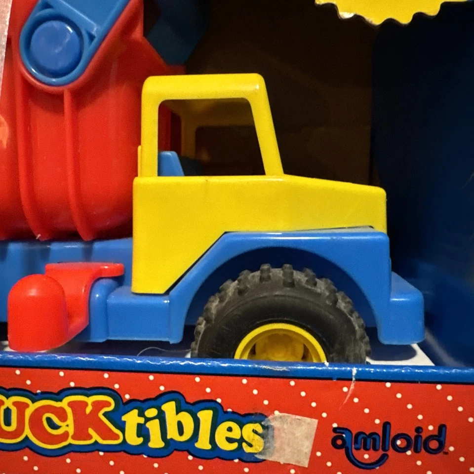 Caminhão de Reciclagem Amloide Vintage com Pneus de Borracha Caixa Original RARO Novo Frete Rápido - Imagem 2 de 4