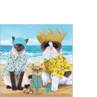 Ppd Servietten Katzen Beach Party 25X25
