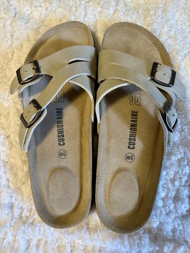 Cushionaire Sandals Size 9 Ladies Liza Tan Adjustable - Picture 1 of 6