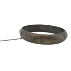 Vintage Sterling Silver Chased Bangle Bracelet 7.5” Antique Floral Design Estate — photo 4