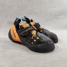 Scarpa Instinct VS Black  Yellow Rock Climbing Shoes Mens Size 10 Straps
