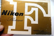 Nikon Photomic F T metered finder Guide camera instruction 1967
