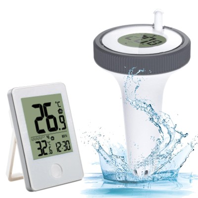 Funk Pool-Thermometer IP67 Wasserdicht Wireless Schwimmende Digital Pooltherm...