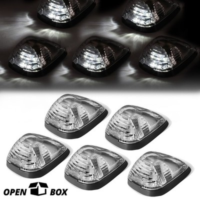 [OPEN-BOX]5x Truck Chrome Roof Top Marker Set White LED for 99-16 Ford Superduty